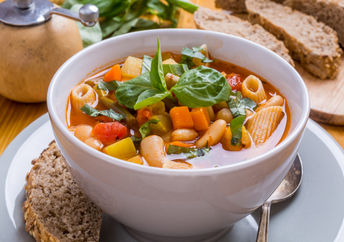 Warm up with hearty Minestrone Soup for dinner.