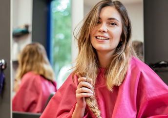 Donating hair to Locks of Love.