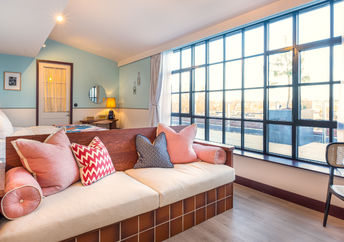 Comfort and energy efficiency are combined in this hotel room at Room2, Chiswick.