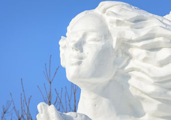 Stunning snow sculpture