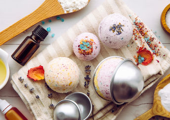 Natural, healing ingredients for making your own shower steamer at home.