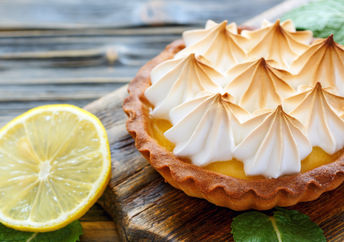 This tasty lemon meringue cake could now be made using egg white powder that is vegan.