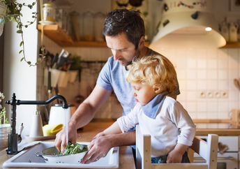 Save water when washing vegetables.