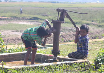 Pumping drinking water.