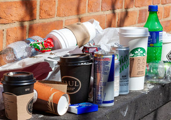 Litter in London, UK.