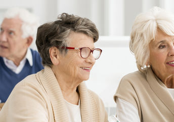 Seniors engaged in learning.