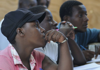 Students in Haiti.