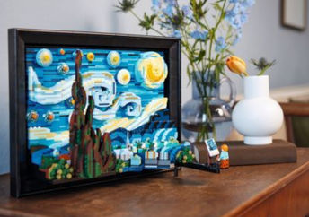 Recreating Vincent Van Gogh’s famous painting with LEGO bricks.