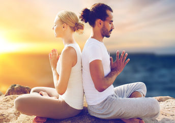 Morning meditation practice.