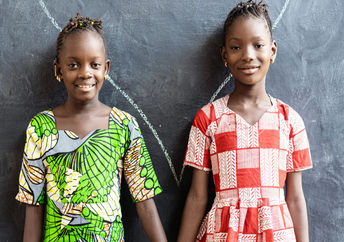 Two happy African girls.