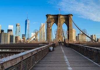 The Brooklyn Bridge.