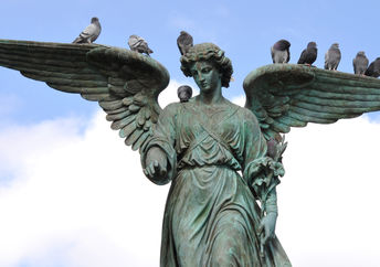 Angel of the Waters Fountain (Bethesda Angel) in Central Park, New York City.