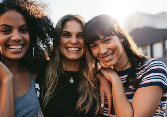 Three young women.