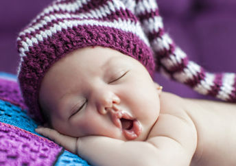 Sleeping newborn baby.