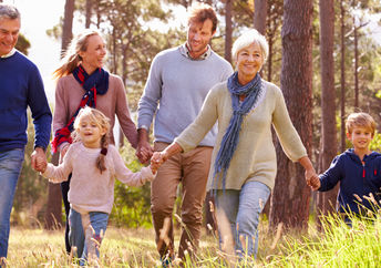 Multi-generational family spending time together