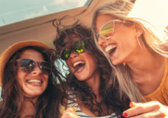 Friends sharing a happy moment