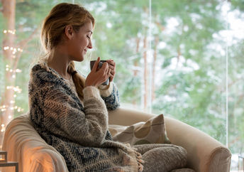 Staying warm inside on cold days.