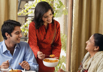 Enjoying traditional Indian food this cold weather season.