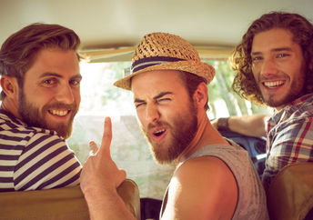 Asphalt road ground and mountain landscape at sunset during a road trip.