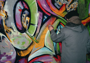 Graffiti painting.