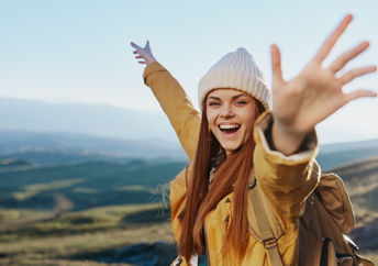 Traveler enjoying nature.