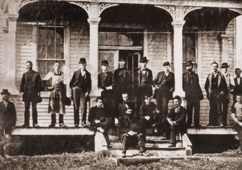 Thomas Edison with engineers.