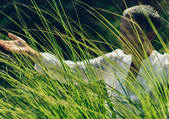 Woman manifesting abundance.