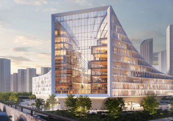 Plans for the new library in Wuhan, China..