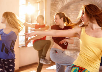 Zumba combines exercise and dance.