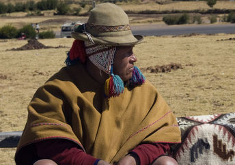 A Peruvian Shaman performing an ancient ritual.