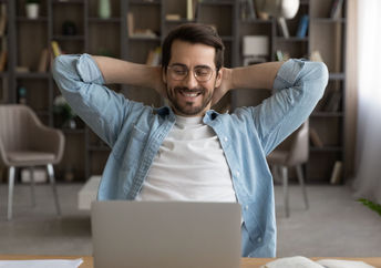 Man full of energy and ready to work.