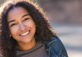 Teenage girl enjoying the outdoors.