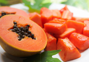 Fresh papaya that is ready to eat.