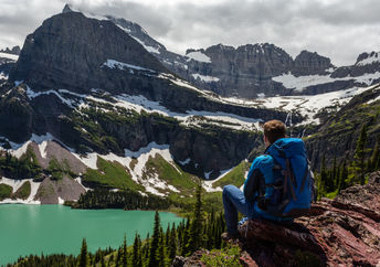 Hiking in Glacier National Park.