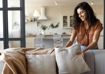 a warm and inviting living room.