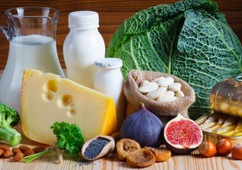 Foods that contain large amounts of calcium.