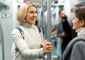 Speak to the person next to you on the subway.