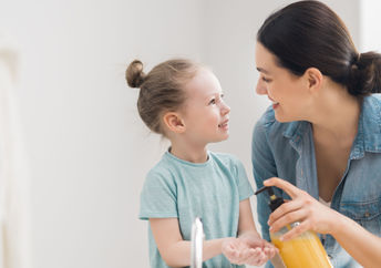 Liquid soap derived from plastic.