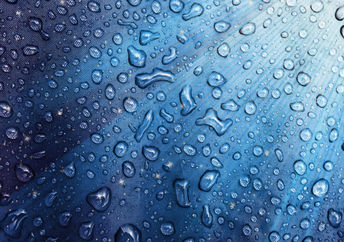 Highly water-resistant material.