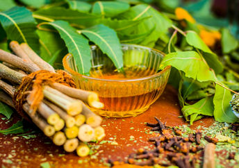 Ayurvedic healing herbs.