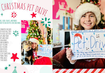 Milly Kukuczka ran a pet drive for shelter animals.