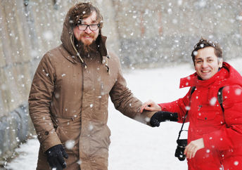 Saying hello to a neighbor.