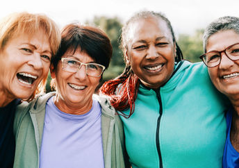 Senior friends keep their brains active.