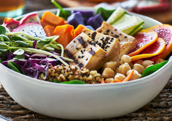 Healthy Buddha bowl meal.