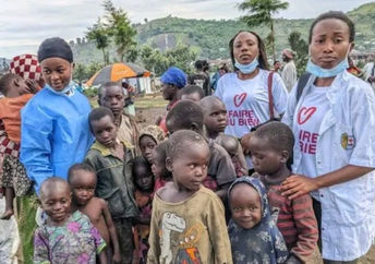 Providing healthcare for displaced children in the Democratic Republic of the Congo.