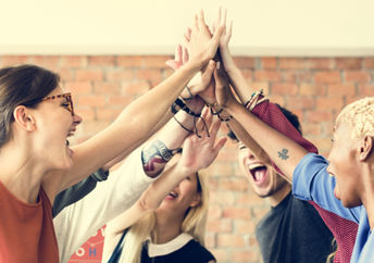 An inspired team that is working together.