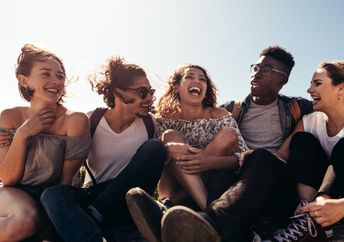 Group of friends enjoying the outdoors.