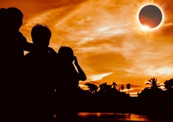 Safely viewing a total eclipse.