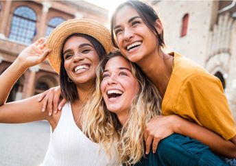 Friends on vacation.