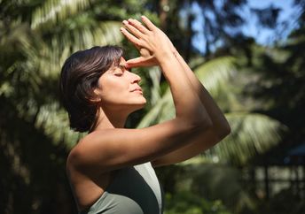 Mindful breathing exercise.